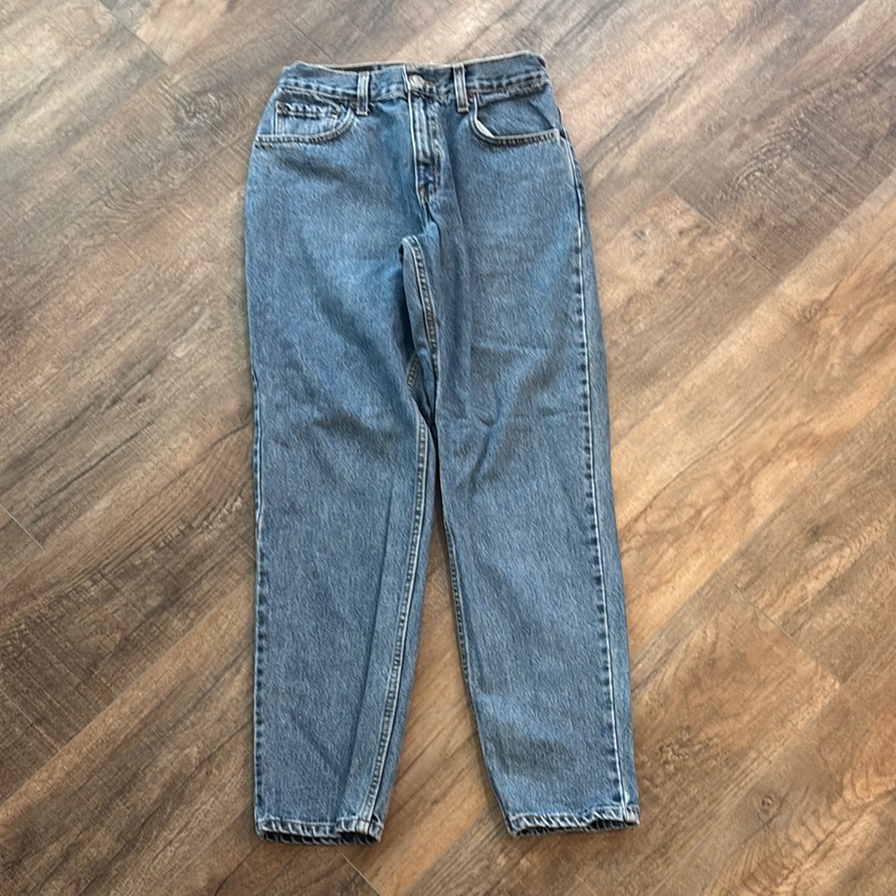 Levi's 550 Women's Size 9 Juniors Petite Relaxed Fit Tapered Leg Blue Jeans 2000